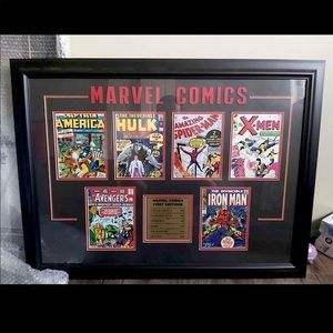 Marvel comics first editions display